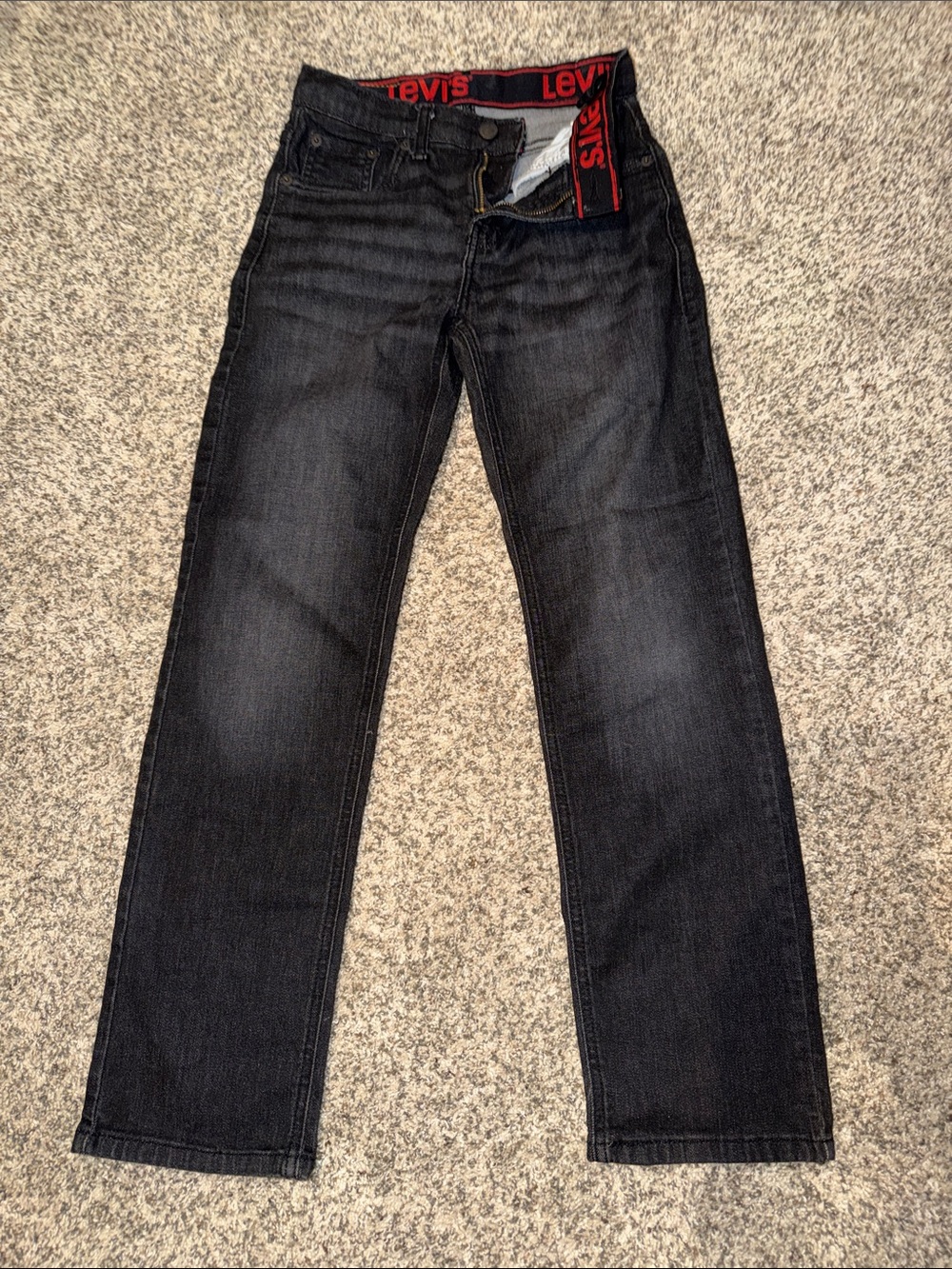 Levi's Boys Soft Black Straight Leg Jeans